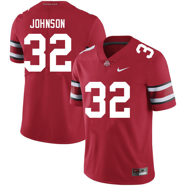 Men #32 Jakailin Johnson Ohio State Buckeyes College Football Jerseys Sale-Red